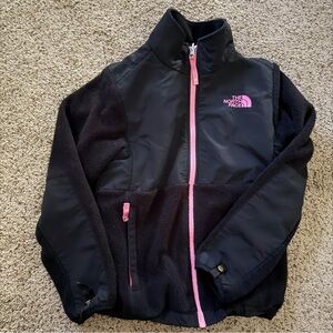 The North Face Kids Black Jacket with Pink Accents